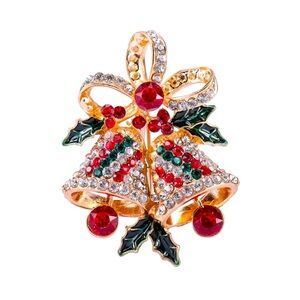 SYNTHETIC ZIRCON BELL BROOCH